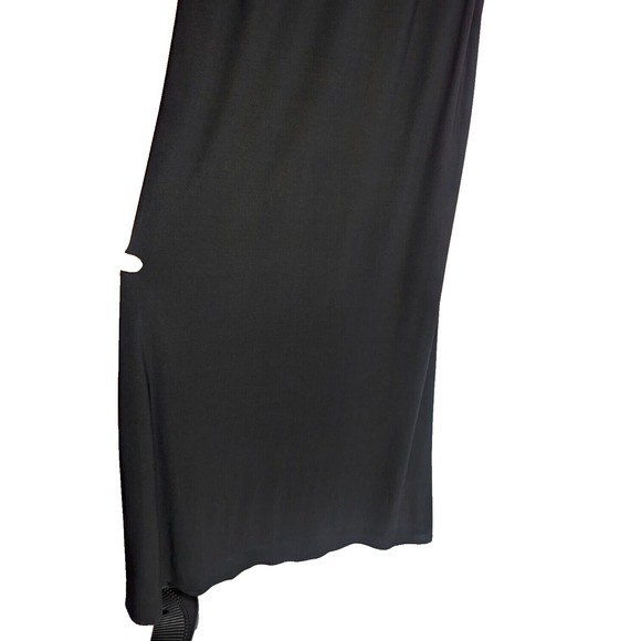 Jackie Jon Black Beaded Mesh Sleeveless Formal Maxi Gown Dress Size 6 A1 - Picture 4 of 7